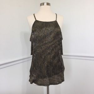 Alice Blue Shiny Cold Shoulder Holiday Blouse